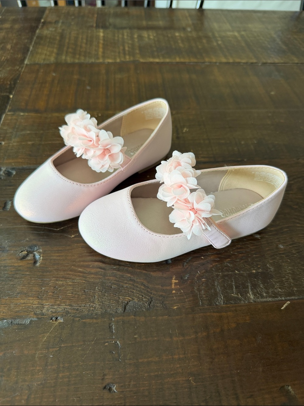 Gymboree Blush Pink Floral Strap Mary Jane Shoes